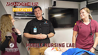 MSU-Northern students with Sim Team Leader DJ