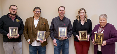 Golden N Award Winners - Matt Erdel, Dr. Grant Olson, Doug Kallenburger, Maura Gatch, and Cindy Small