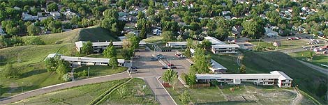 Aerial of family housing