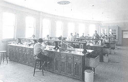 Pershing Hall chemistry classroom