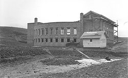 Pershing Hall under construction