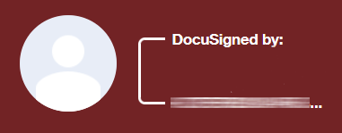 DocuSign profile pic & DocuSigned by image