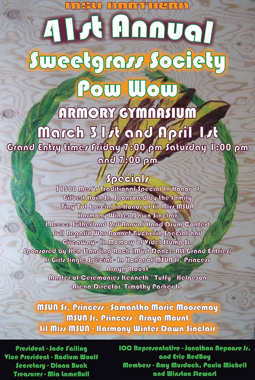 41st Annual Sweetgrass Society Pow Wow poster